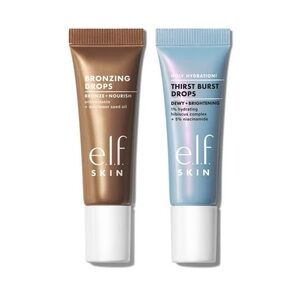 NWT e.l.f. SKIN Hottest Drops Duo Bronzing Drops + Thirst Burst Drops Set